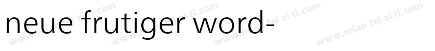 neue frutiger word字体转换